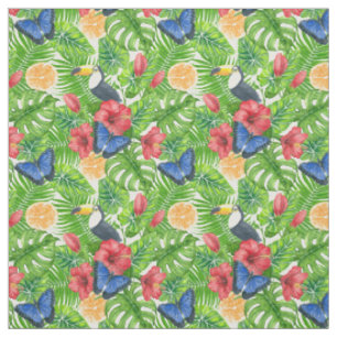 Tela Patrón tropical