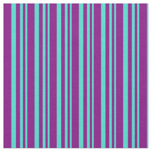 Tela Patrón turquesa y púrpura