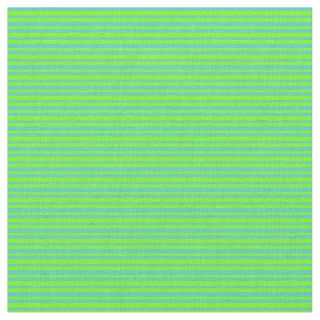 Tela Patrón Turquesa y Verde (De cerca)
