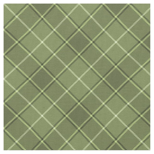 Tela Patrón unisexo verde khaki inclinado de los años 9 (De cerca)