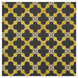 Tela Patrón urbano moderno negro, amarillo y gris
