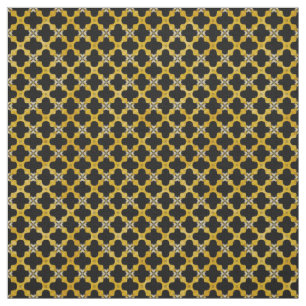 Tela Patrón urbano moderno negro, amarillo y gris