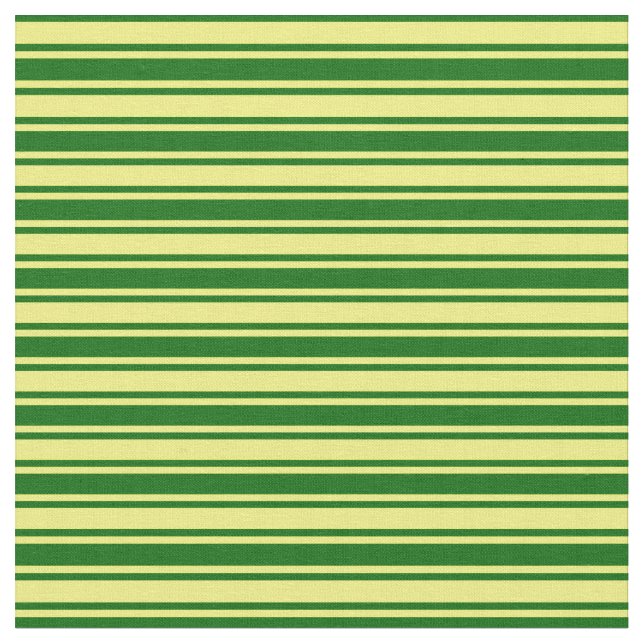 Tela Patrón verde amarillo y oscuro de rayas (De cerca)