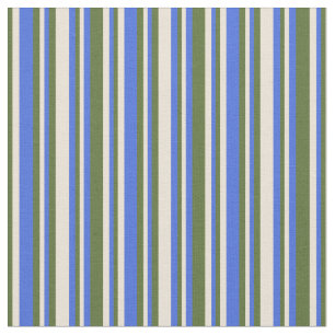 Tela Patrón verde azul, bizcocho y oliva oscuro