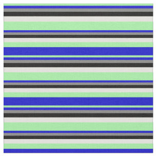 Tela Patrón verde, azul, gris, negro y amarillo claro