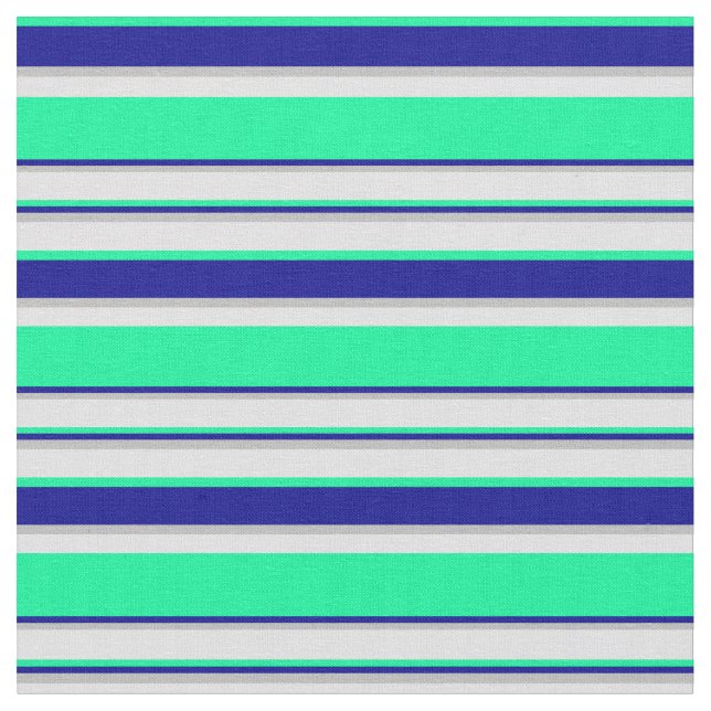 Tela Patrón verde, azul oscuro, gris y lavanda (De cerca)