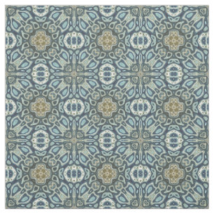 Tela Patrón verde azulado Turquesa de Batita Verde de B