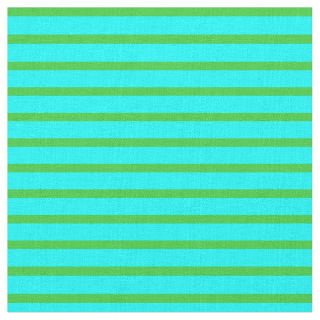 Tela Patrón verde de Aqua y Lime de franjas (De cerca)