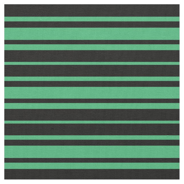 Tela Patrón verde de mar y negro (De cerca)