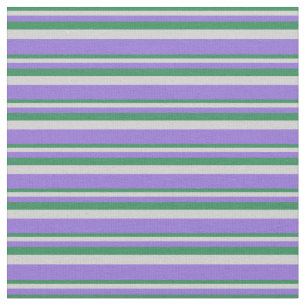 Tela Patrón verde marino, gris claro y morado