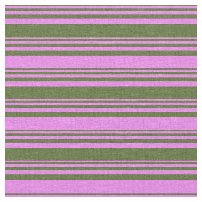 Tela Patrón verde oliva oscuro y violeta (De cerca)