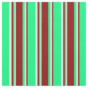 Tela Patrón verde, rojo oscuro y amarillo claro