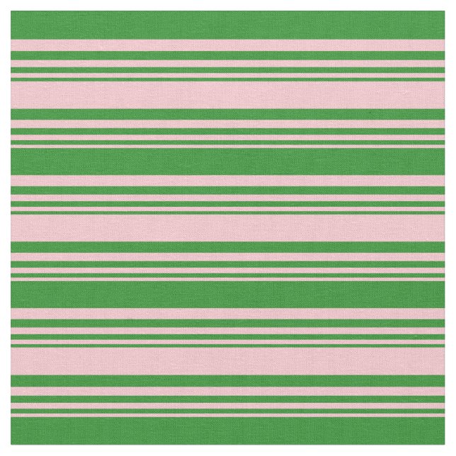 Tela Patrón verde rosa y forestal (De cerca)