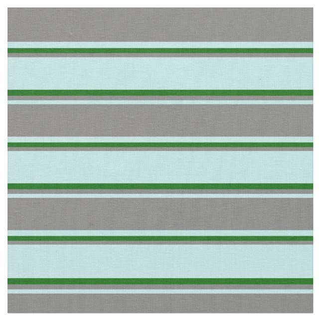 Tela Patrón verde turquesa, gris y oscuro (De cerca)