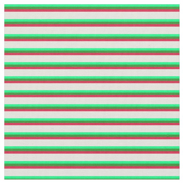 Tela Patrón verde, verde forestal, crimson y beige (De cerca)