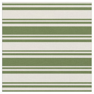 Tela Patrón verde vivo/estriado beige y oscuro
