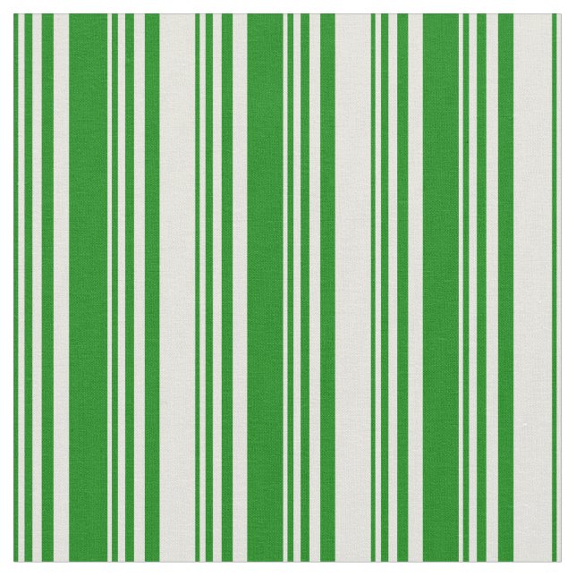 Tela Patrón verde y beige (De cerca)