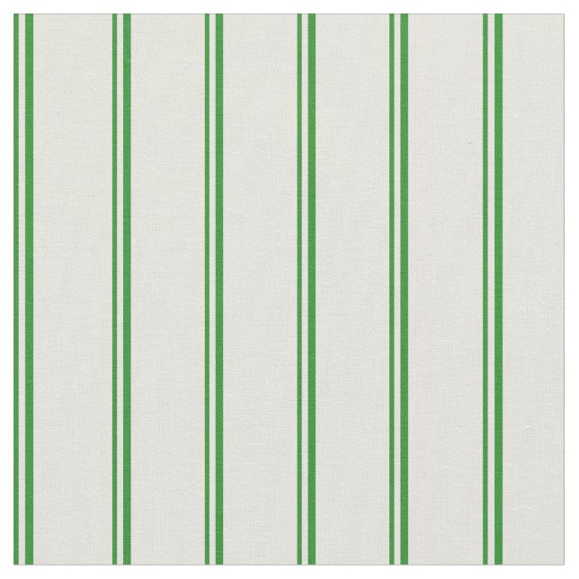 Tela Patrón verde y beige de franjas (De cerca)