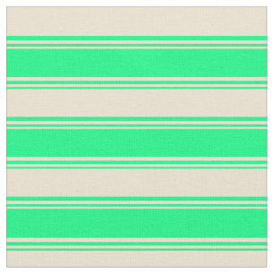 Tela Patrón verde y beige de rayas