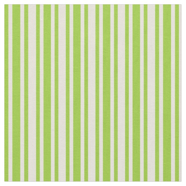 Tela Patrón verde y beige de rayas (De cerca)