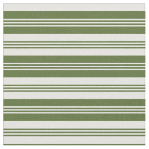 Tela Patrón verde y blanco de oliva oscuro