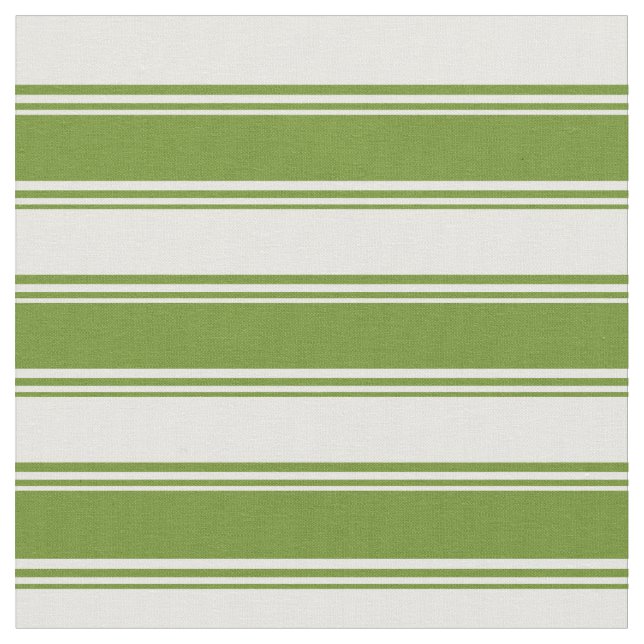 Tela Patrón verde y blanco de rayas (De cerca)