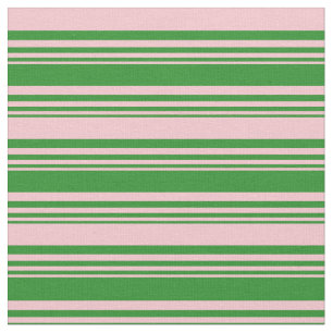 Tela Patrón verde y rosa de los bosques
