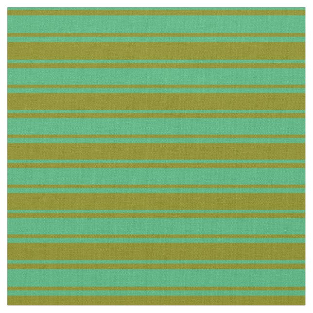 Tela Patrón verde y verde marino (De cerca)