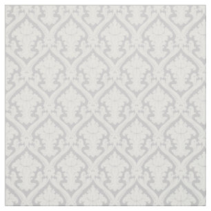 Tela Patrón vintage de damasco gris