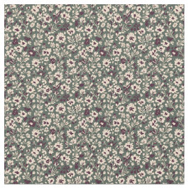 Tela Patrón Vintage Floral Sprig de la época de guerra 