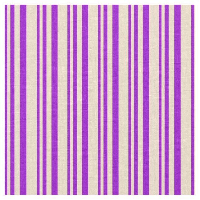 Tela Patrón Violeta Oscura y Tiras/Líneas Tan (De cerca)