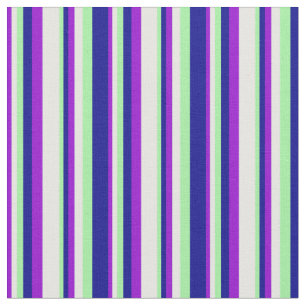 Tela Patrón violeta oscuro, blanco, verde y azul oscuro