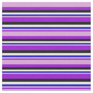 Tela Patrón violeta oscuro, ciruela, azul, blanco y neg