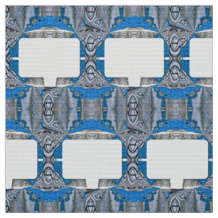 Tela Patrón y texto facial de diversión psicodélica