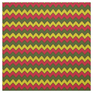 Tela Patrón ZigZag Boho Chevron ZigZag Verde Rojo