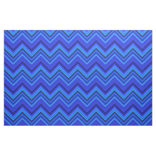 Tela Patrón zigzag de franjas azules