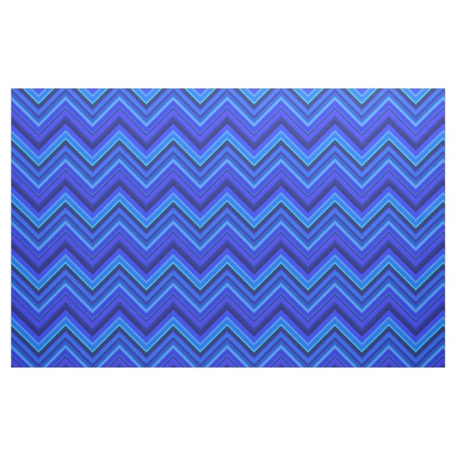 Tela Patrón zigzag de franjas azules ("Cuarto gordo" (fat quarter))
