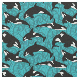 Tela Patroneado por las orcas en el océano