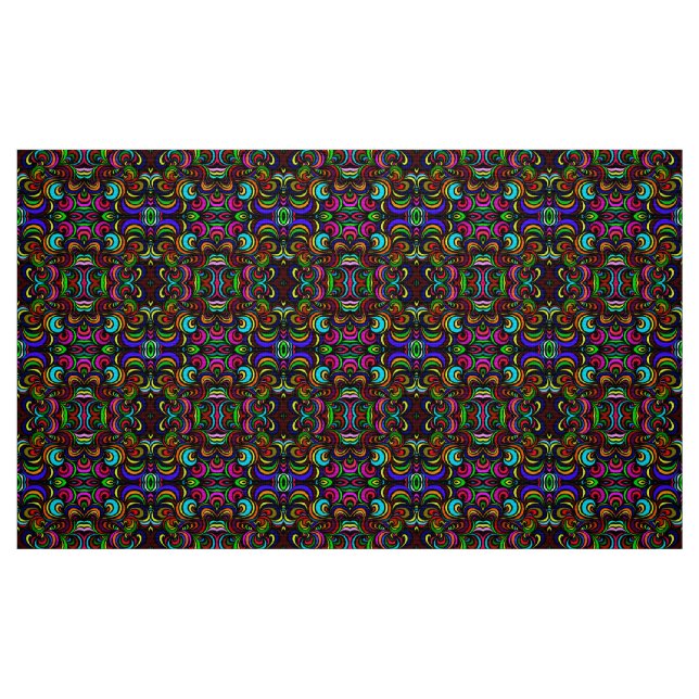Tela Patrones abstractos multicolores ("Cuarto gordo" (fat quarter))