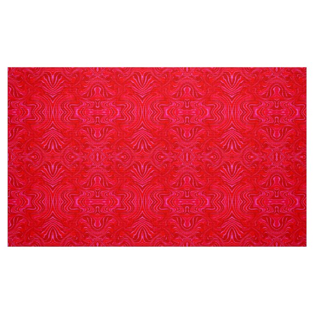 Tela Patrones abstractos rojos ("Cuarto gordo" (fat quarter))