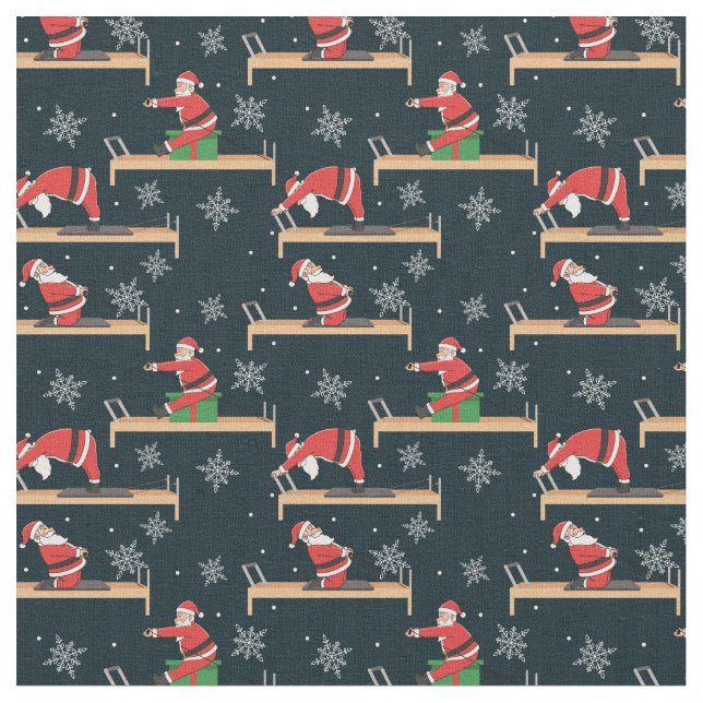Tela Patrones de Navidad sin Costuras de Pilates Reform (De cerca)