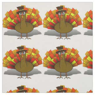 Tela Pavo de dibujos animados del Día de Acción de Grac