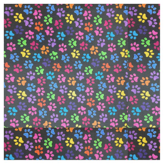 Tela Paws coloridos (De cerca)