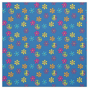 Tela Paz hippie y ducha de flores