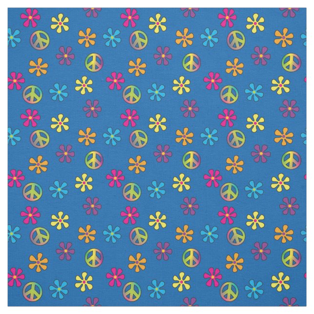 Tela Paz hippie y ducha de flores (Retal)