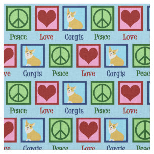 Tela Peace Love Corgis