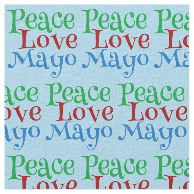 Tela Peace Love Mayo Funny Mayonnaise Lover (De cerca)
