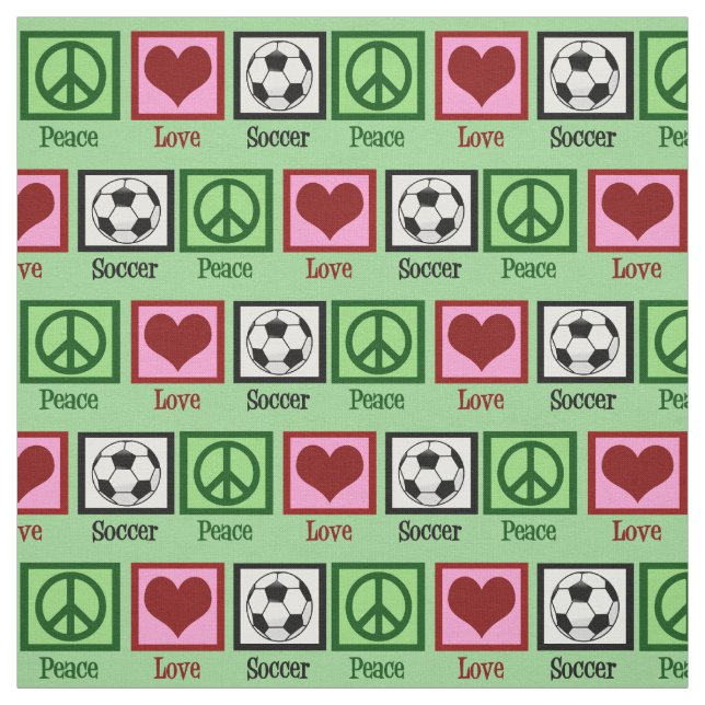 Tela Peace Love Soccer (Retal)