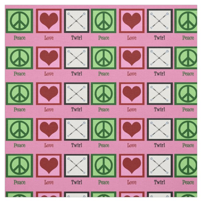 Tela Peace Love Twirl (Retal)