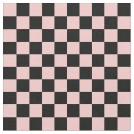 Tela Peach & Black Checkerboard